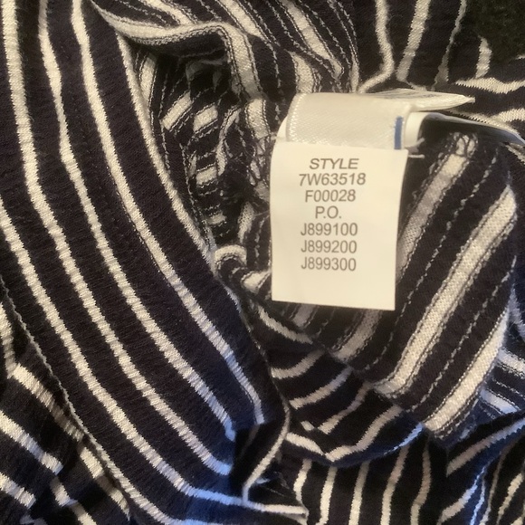 Lucky Brand Off-Shoulder Navy Stripe Long Sleeve Top XL NWT - Picture 7 of 9